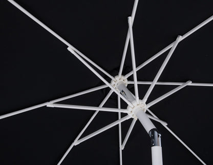 Fiji - Aluminum Patio Umbrella With Square Teak And White Base