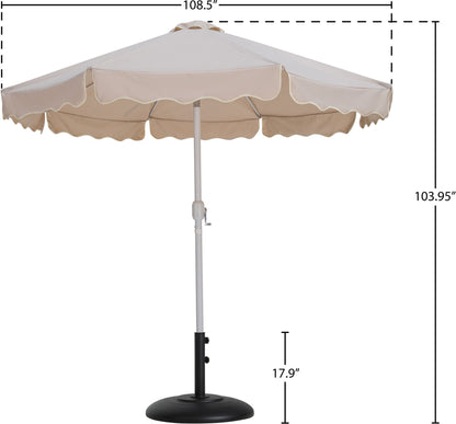 Amalfi - Patio Umbrella - Black Base / White Pole