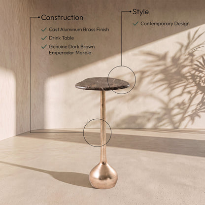 Vireo - Aluminum Base Drink Table