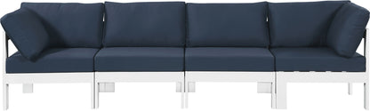 Nizuc - Outdoor Patio 4 Seat Modular Sofa With White Frame