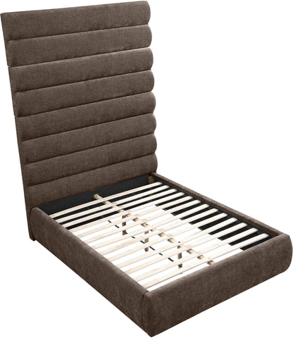 Adam - Chenille Fabric Bed With 89" Headboard
