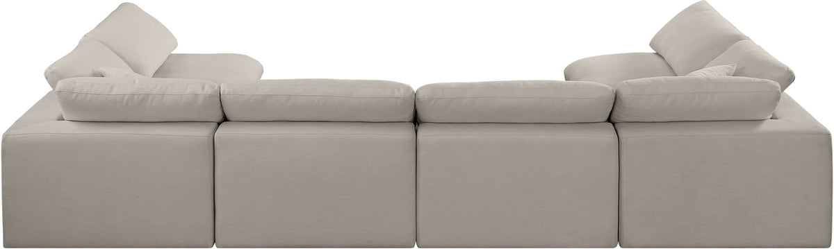 Comfy - 6 Piece Linen Modular Armless Sectional