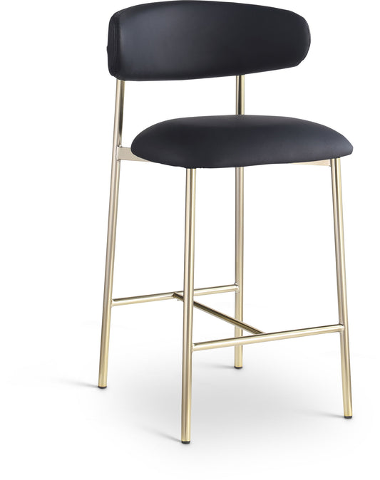Lupita - Counter Stool With Brushed Gold Frame (Set of 2)