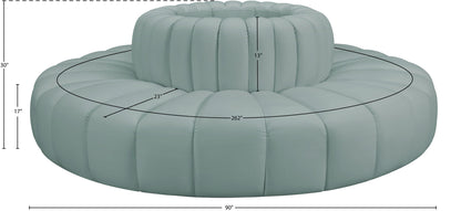 Arc - Faux Leather 8 Piece Round Modular Sofa