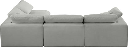Comfy - 4 Piece Linen Fabric Modular Armless Sectional