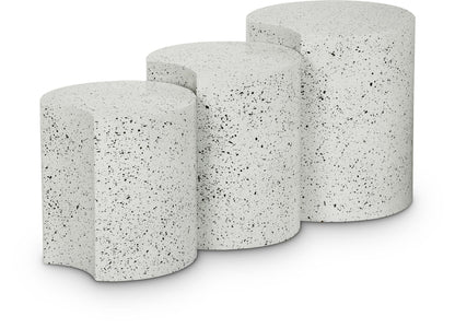 Dimple - 3 Piece Modular End Table - Terazzo Finish