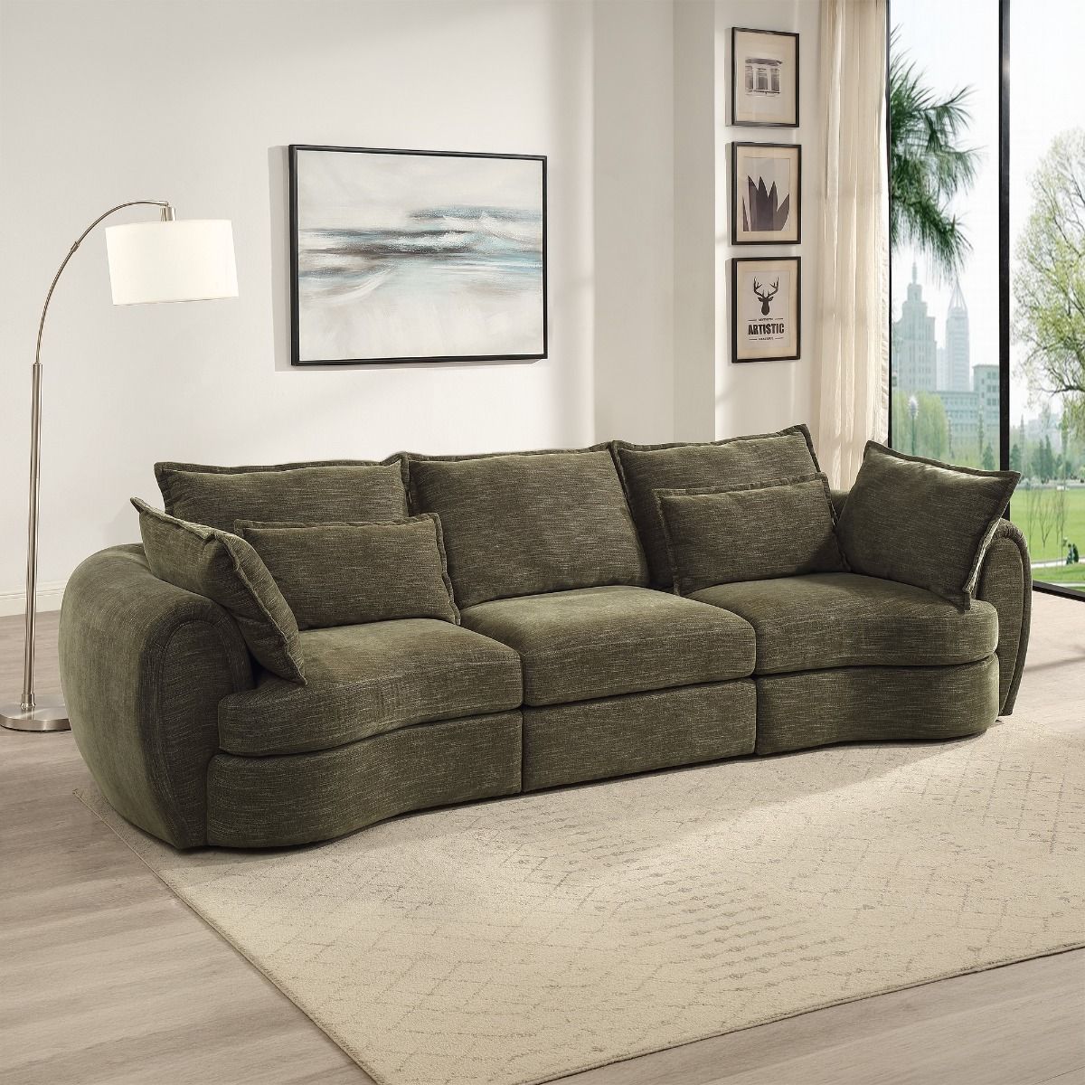 Leighton - Modular Arm Chair With 3 Pillows