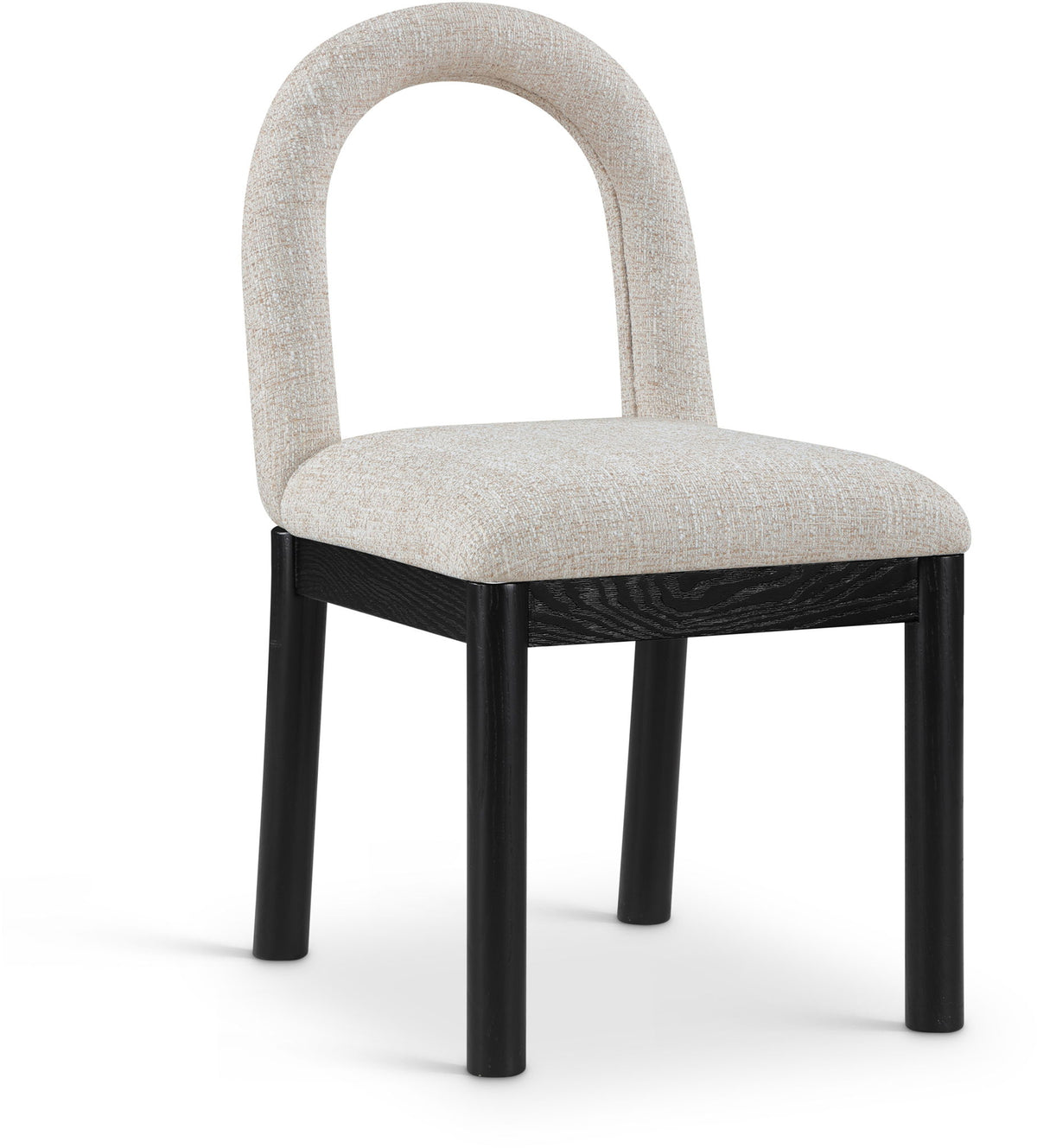 Conrad - Linen Dining Chair With Black Legs
