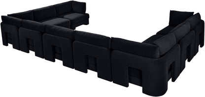 Hammond - Velvet Performance Fabric Upholstered 9 Piece Sectional