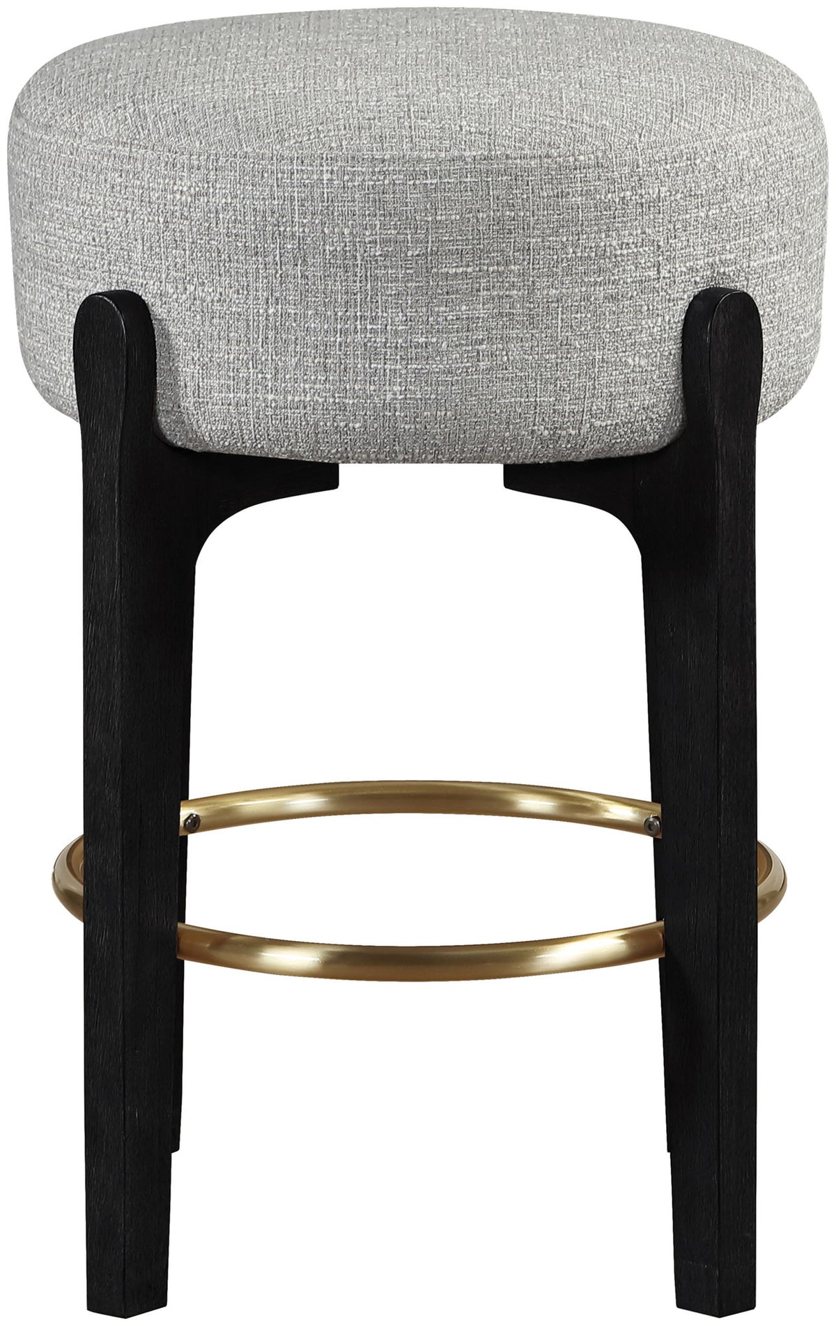 Torino - Backless Counter Stool With Brushed Black Base (Set of 2)