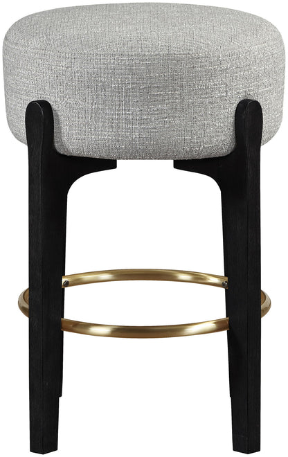 Torino - Backless Counter Stool With Brushed Black Base (Set of 2)