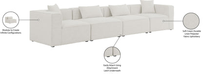 Cube - Linen Modular 4 Seat Sofa