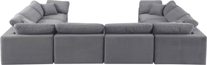 Comfy - 8 Piece Velvet Modular Sectional