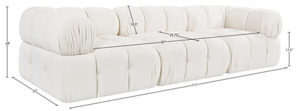 Orin - Velvet Performance Fabric Upholstered 3 Piece Modular Sofa