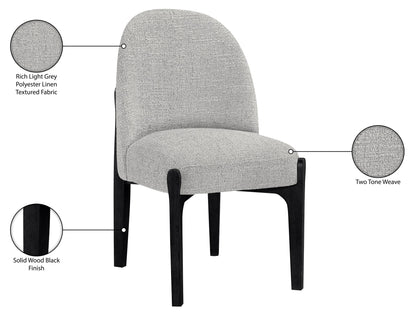 Torino - Upholstered Dining Chair With Brushed Black Base (Set of 2)