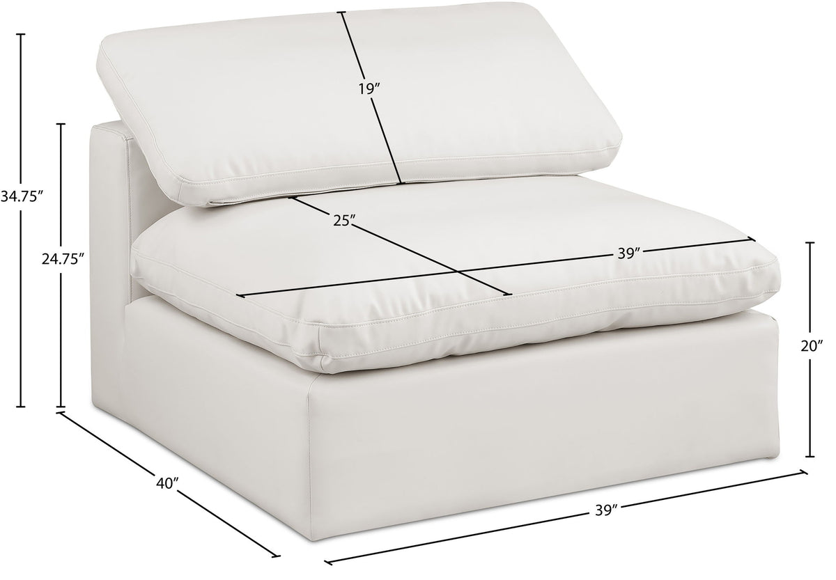 Comfy - Faux Leather Armless Chair