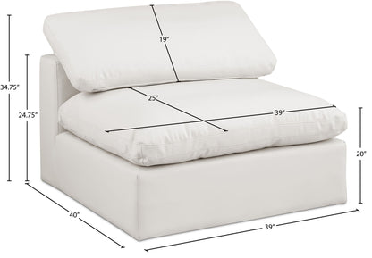 Comfy - Faux Leather Armless Chair