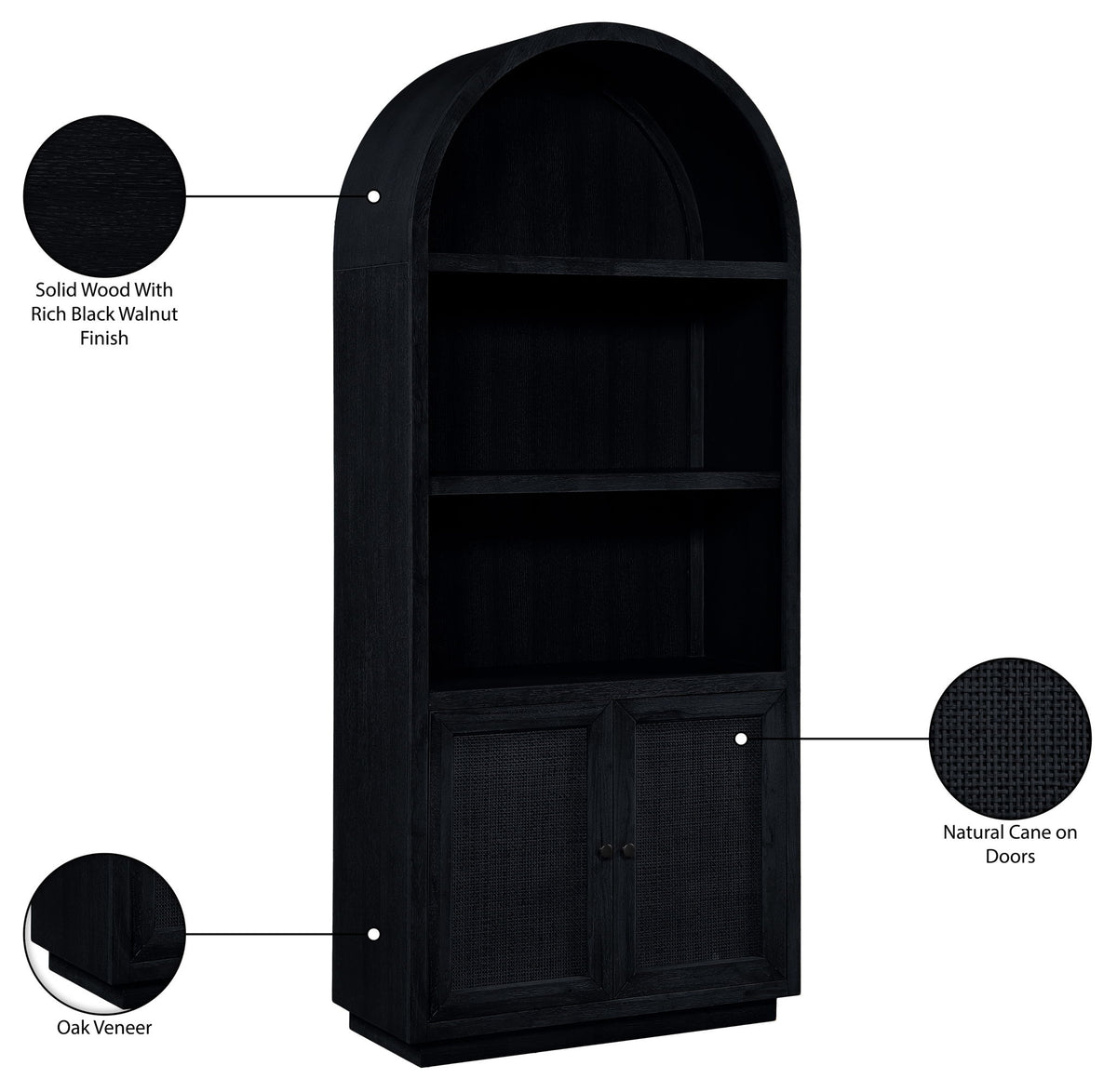 Botanical - Oak Veneer And Solid Wood Bookcase