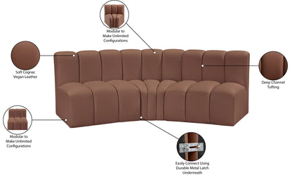 Arc - Faux Leather 3 Piece Modular Corner Sofa