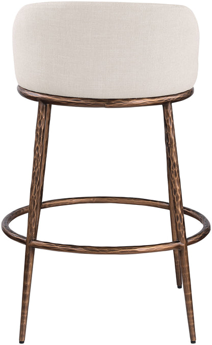 Ferro - Performance Fabric Upholstered Bar Stool - Antique Bronze