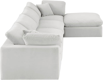 Comfy - 5 Piece Velvet Modular Sectional With Chaise