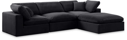 Comfy - 4 Piece Velvet Modular Sectional With Chaise