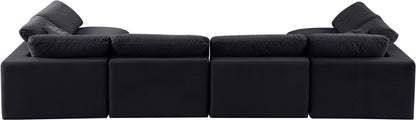 Comfy - 6 Piece Velvet Modular Armless Sectional