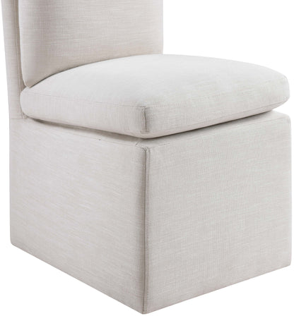 Nelori - Linen Textured Performance Fabric Upholstered Dining Chair (Set of 2)
