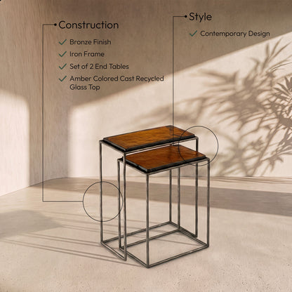 Calida - Nesting End Table - Bronze