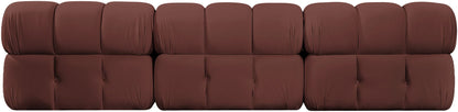 Orin - Velvet 3 Piece Modular Sofa