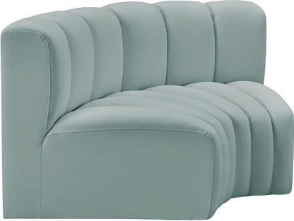 Arc - Faux Leather 2 Piece Modular Sofa