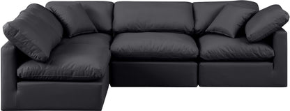 Indulge - Faux Leather 4 Piece Modular Sectional