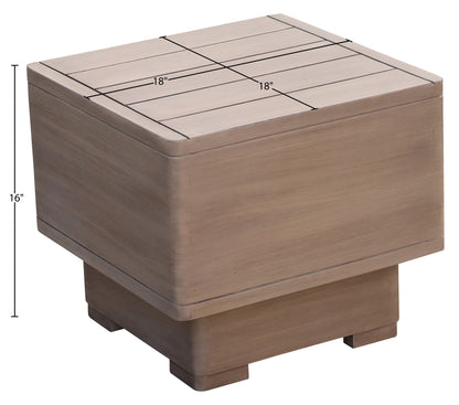 Solace - Acacia Wood Outdoor Patio End / Side Table - Natural