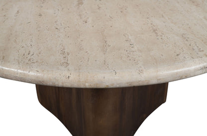 Pietra - Travertine And Mango Wood Table