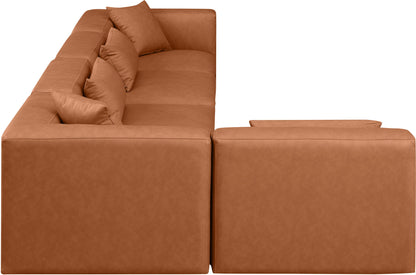 Cube - 5 Piece Modular Sectional - Cognac