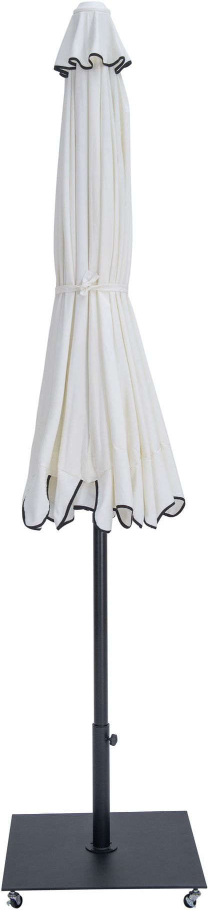 Amalfi - Aluminum Patio Umbrella - Black Base / Black Pole