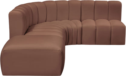 Arc - Faux Leather 5 Piece Corner Modular Sofa