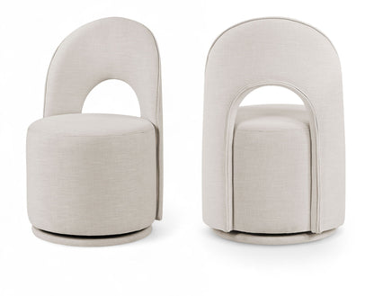 Cirelle - Linen Textured Performance Fabric Dining Chair (Set of 2)