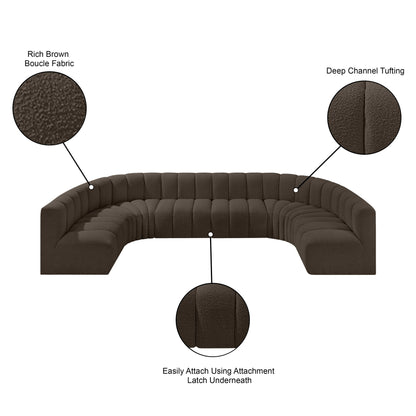 Arc - Boucle Fabric 8 Piece Modular Sofa
