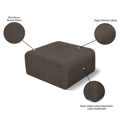Arc - Boucle Fabric Ottoman