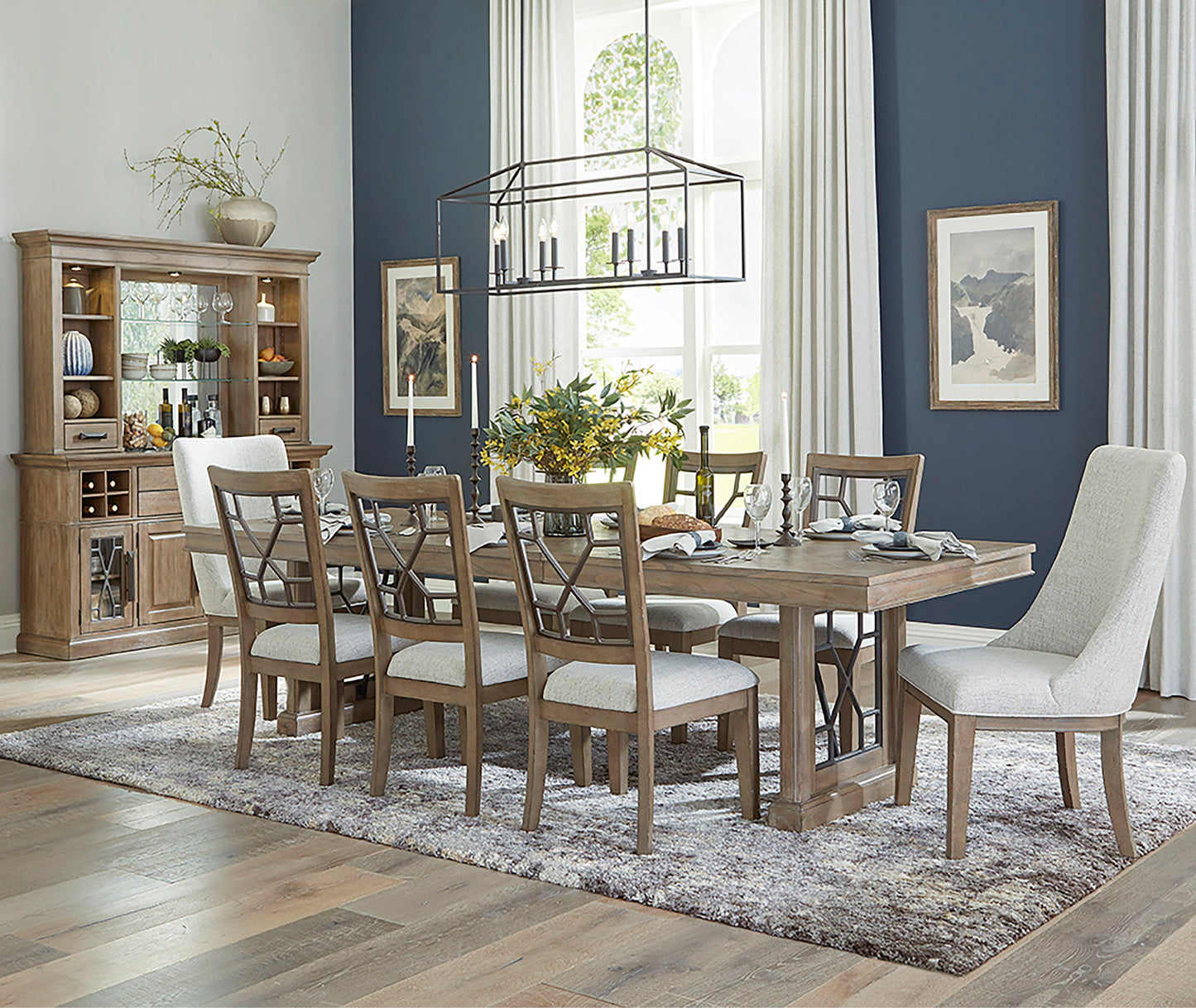 Sundance Dining - Grid Back Dining Chair (Set of 2) - Sandstone