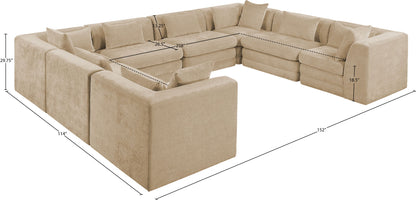 Stellar - 8 Piece Chenille Fabric Upholstered Modular Sectional