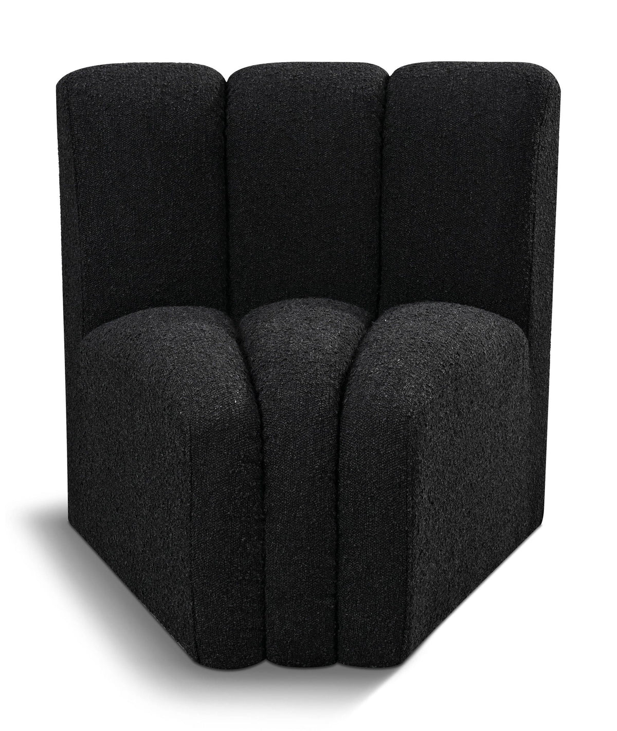 Arc - Boucle Fabric Curved Corner Chair