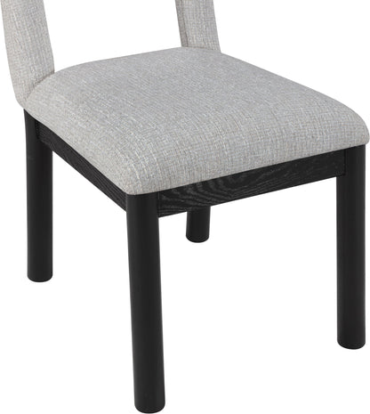 Conrad - Linen Dining Chair With Black Legs