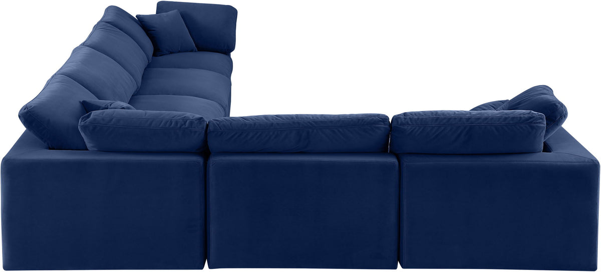 Comfy - 6 Piece Velvet Modular Corner Sectional