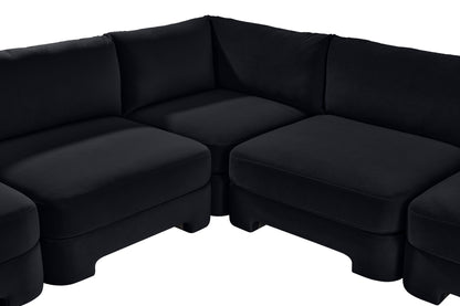 Hammond - Velvet Performance Fabric Upholstered 7 Piece Armless Sectional