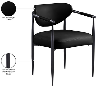 Virella - faux Leather Upholstered Dining Chair (Set of 2) - Black Base