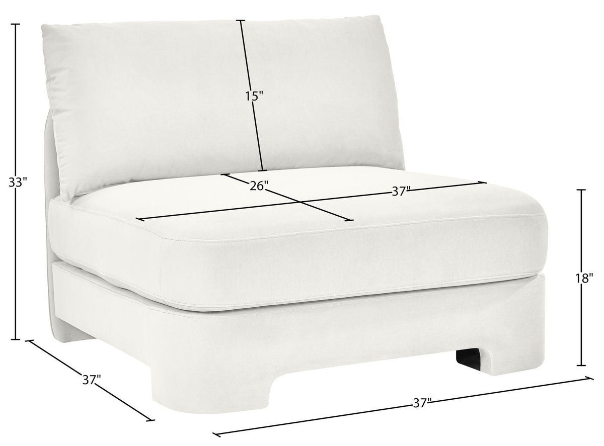 Hammond - Velvet Performance Fabric Upholstered Armless Chair
