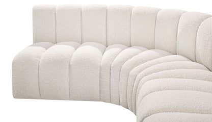 Arc - Boucle Fabric 6 Piece U-Shaped Modular Sofa