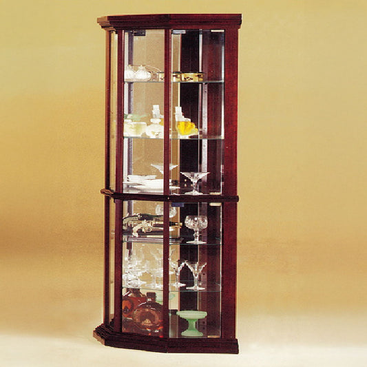 Huxley - Curio Corner Cabinet - Cherry